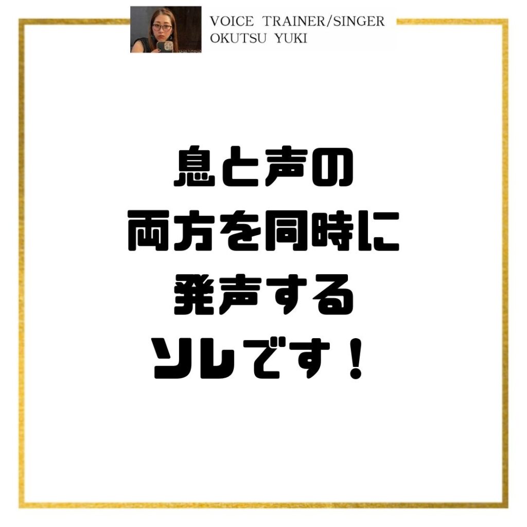 息と声の
両方を同時に
発声する
ソレです！